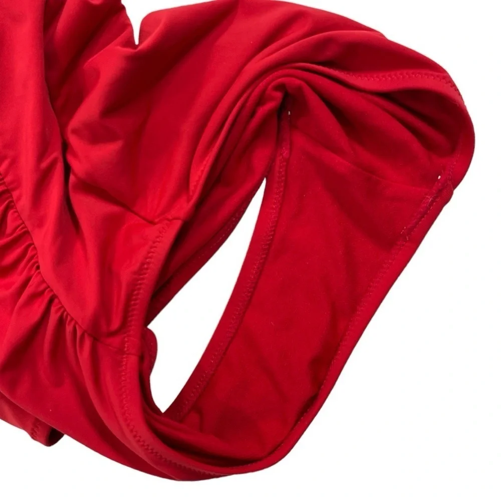 Melissa Odabash for Amoena Selena Ruched Front One Piece Swimsuit size 6 in Red